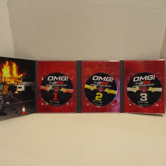 WWE OMG Top 50 Incidents Small Graphic Wrestling 3 Disc Set - Picture 2 of 6
